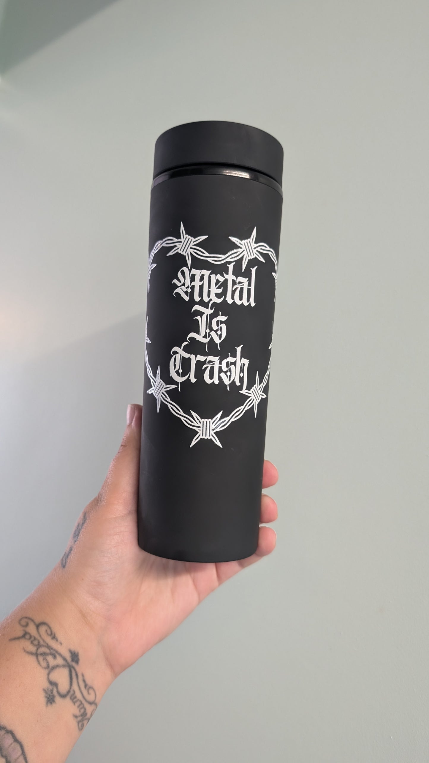 16oz Matte Black Skinny tumblers