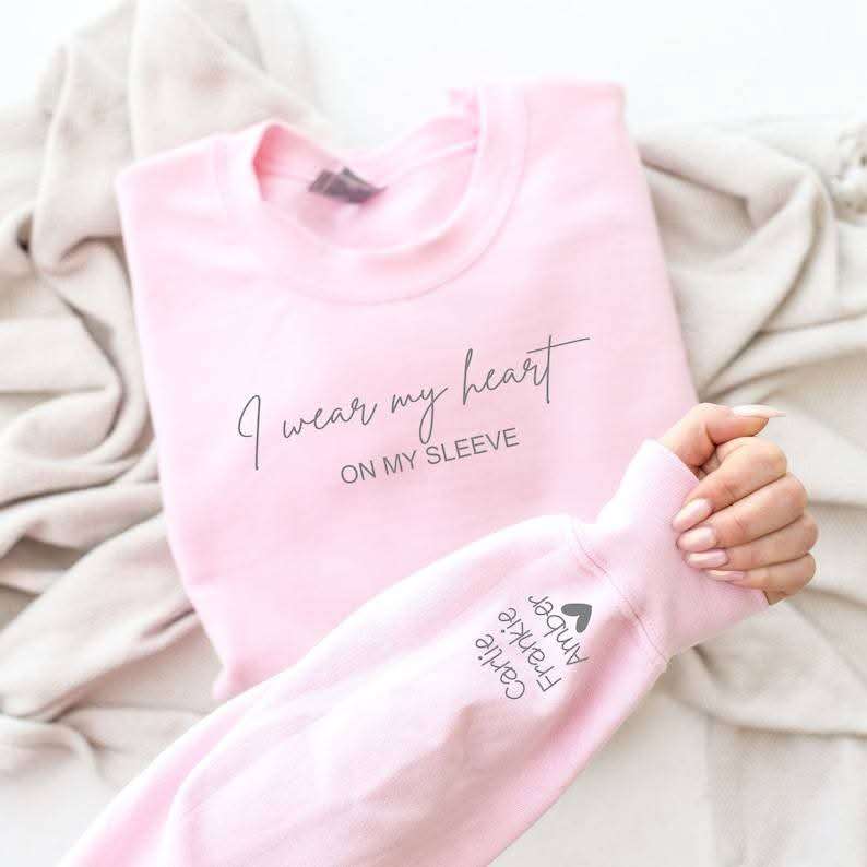 'I Wear My Heart On My Sleeve' Adult Sweatshirts