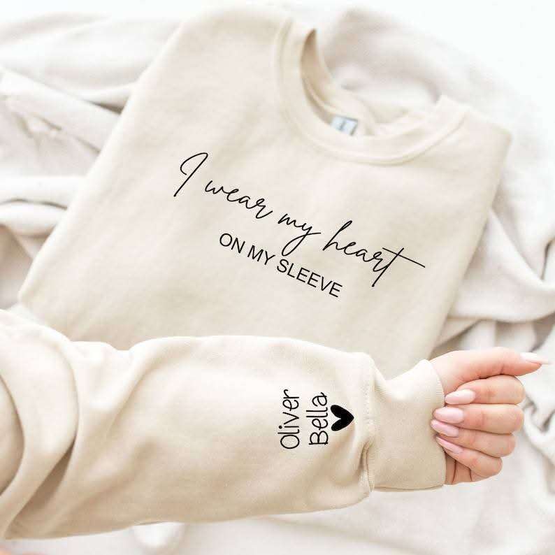 'I Wear My Heart On My Sleeve' Adult Sweatshirts