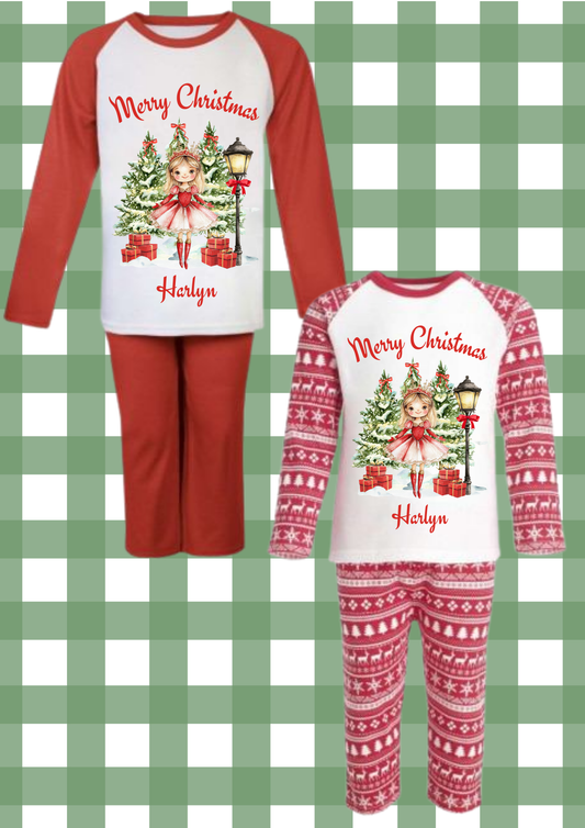 Red Christmas Inspired Pjs (Younger Children)