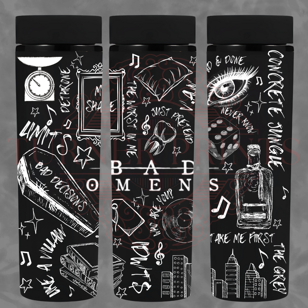 16oz Matte Black Skinny tumblers