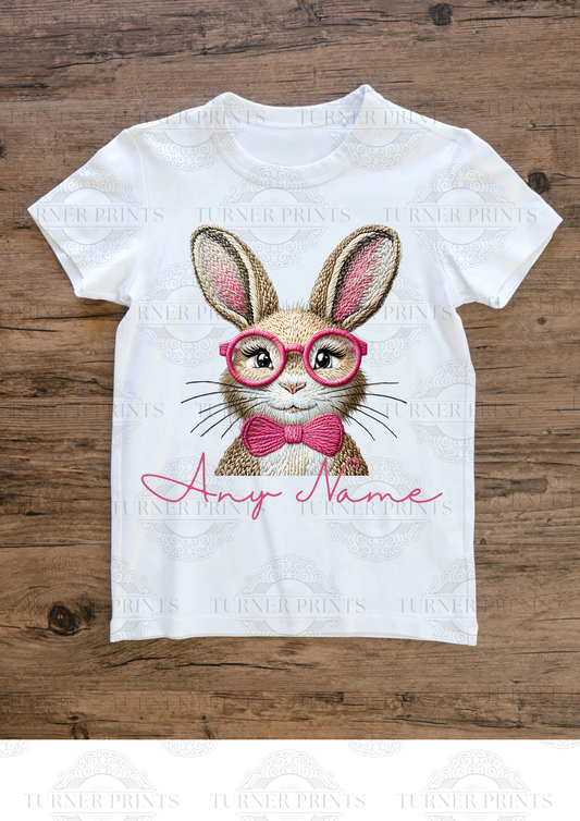 Embroider textured Vintage Rabbits
