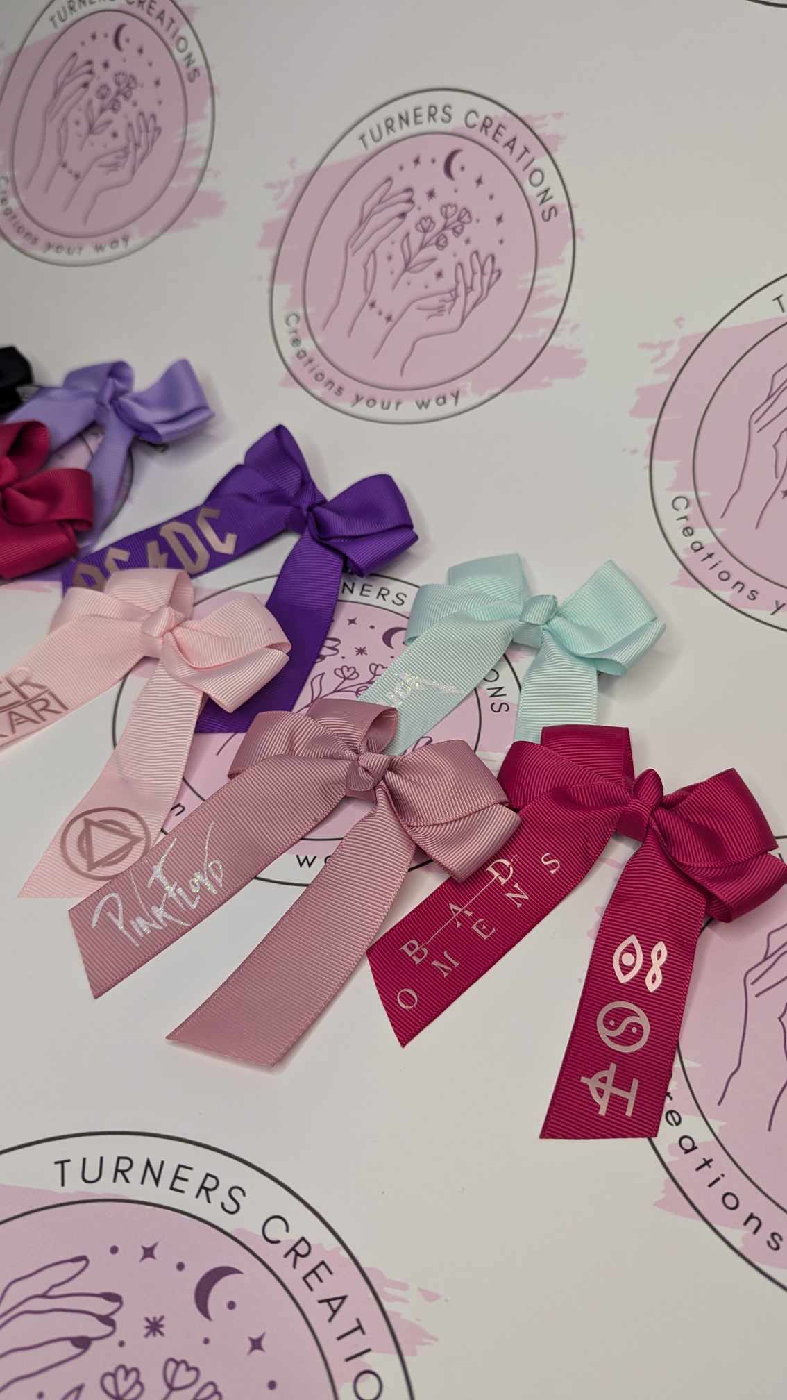 Band themed Hair bows