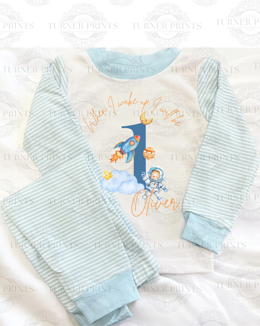 Blue Stripe Space Pjs