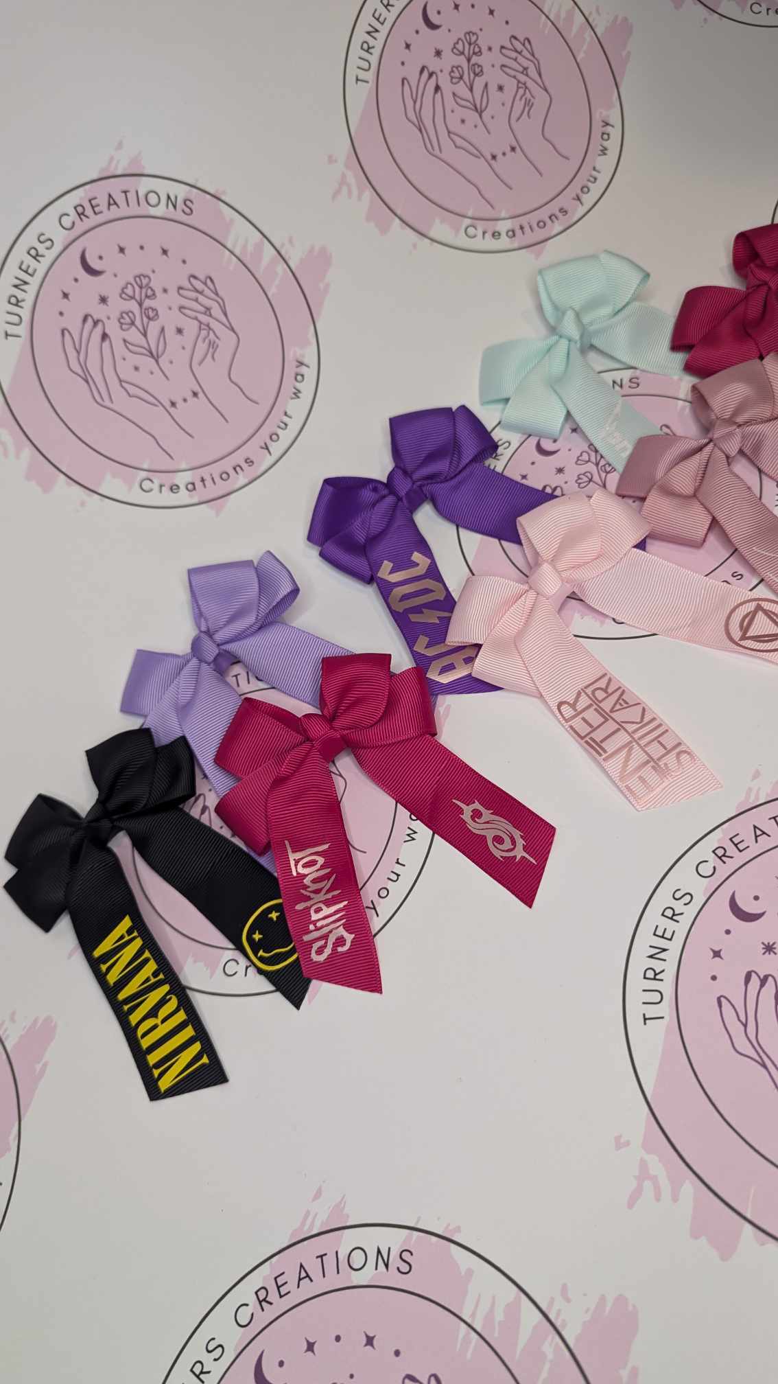 Band themed Hair bows