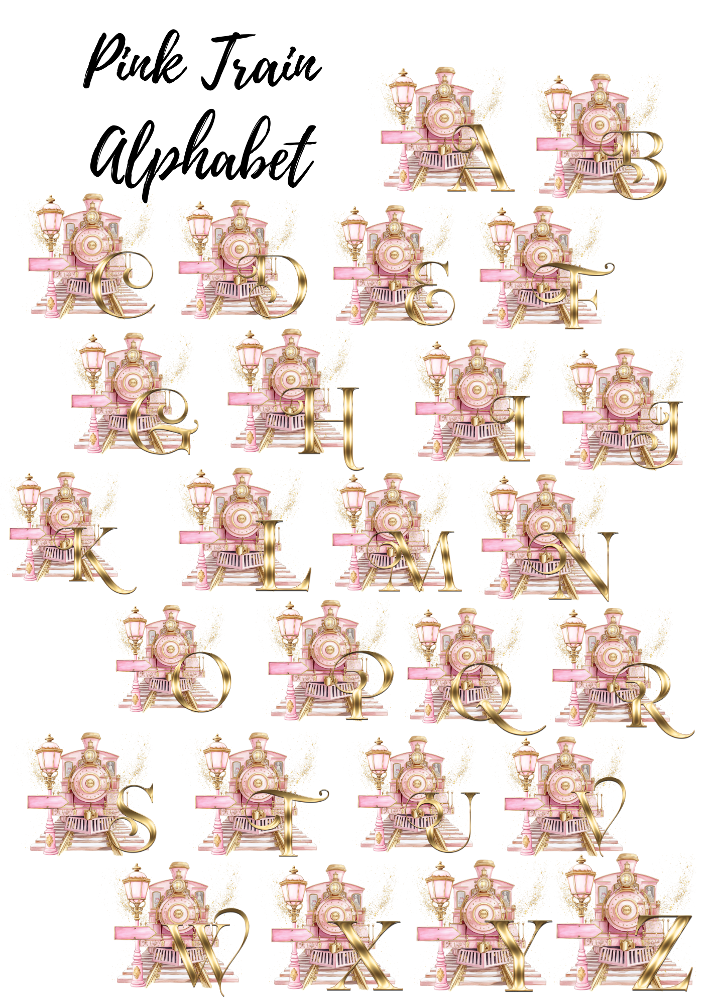 Pink Alphabet collection