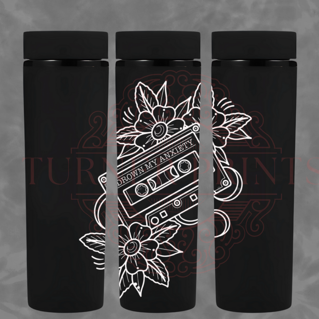 16oz Matte Black Skinny tumblers